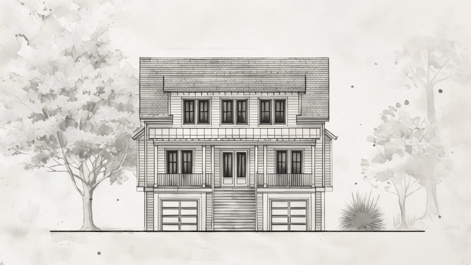 Middle Sound Front Elevation